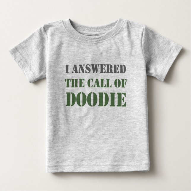 Anruf von Doodie Baby T-shirt (Vorderseite)