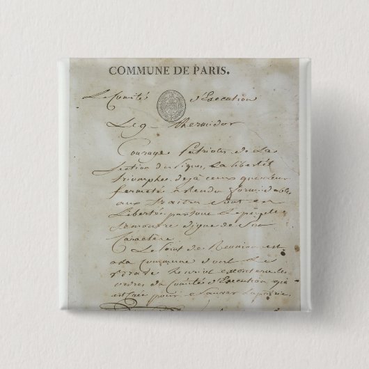 Anruf von Maximilien de Robespierre Button (Vorderseite)