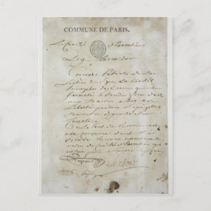 Anruf von Maximilien de Robespierre Postkarte