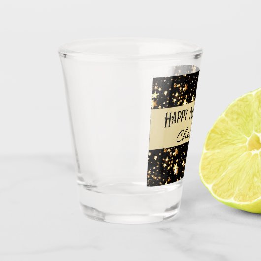 Anrufbeantworter oder Name | Happy New Year 1,5 oz Schnapsglas (Links)