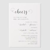 Anrufbriefe als Brautparty Pergament Einladungen (Vorderseite)