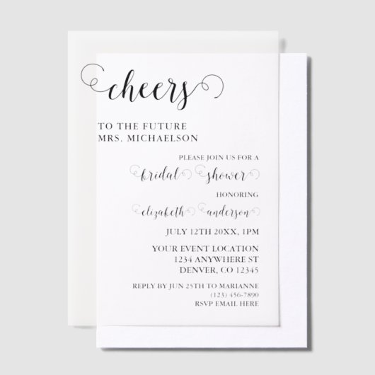 Anrufbriefe als Brautparty Pergament Einladungen (Versetzt)