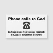 Anrufe zu Gott von Sunshine NC Magnetkarte (Vorderseite)