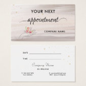 Anruferkarte für Blumenkerzen (Vorne & Hinten)