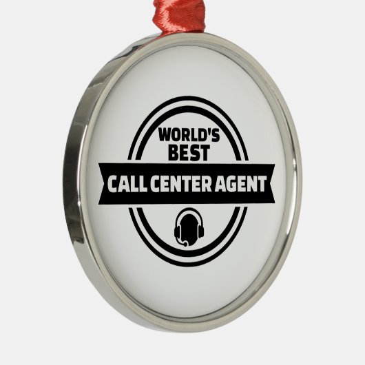 Anrufmitte-Agent der Welt bester Silbernes Ornament (Rechts)