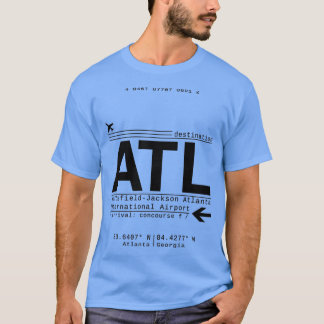 Anrufschreiben des internationalen Flughafens ATL T-Shirt