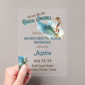 Anrufung aller Junggeselinnen-Abschied meiner Cowg Acryleinladungen (Insitu (Handheld))