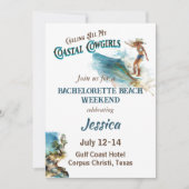 Anrufung aller Junggeselinnen-Abschied meiner Cowg Einladung (Vorderseite)