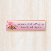 Anrufung der Konferenz zur Namensplattform läuft Türschild (Vorderseite )