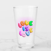 Anrufung der Liebe: 3D-Rainbow-Pint-Glas Glas (Vorderseite)
