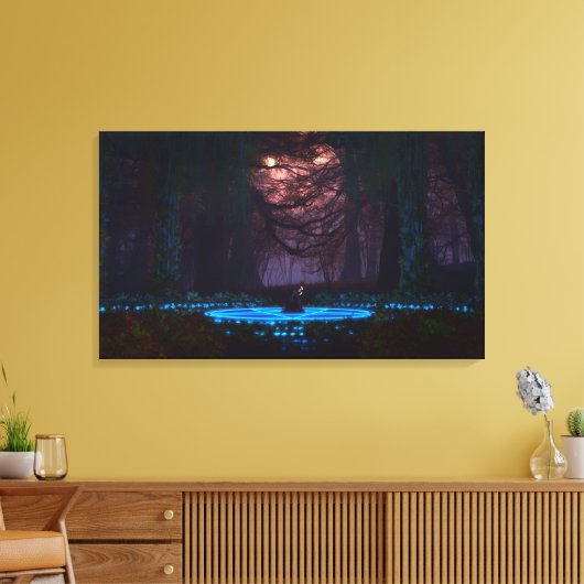 Anrufung gepackter Canvas Leinwanddruck (Insitu (Wohnzimmer))