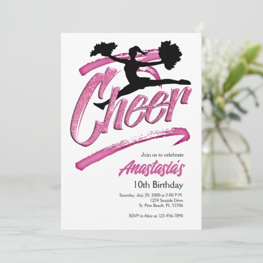 Anrufung zum Geburtstag Einladung (Stehend Vorderseite)