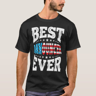 Ansager 4. Juli USA Amerikanische Flagge T-Shirt