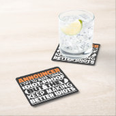 Ansager Ich versuche, Dinge zu machen idiot Lustig Rechteckiger Pappuntersetzer (Vor Ort)