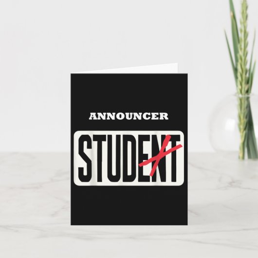 Ansager Student Shirt Funny Abschluss Ankündigung (Vorderseite)