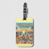 Ansammlung am Strand Gepäckanhänger (Vorderseite Vertikal)