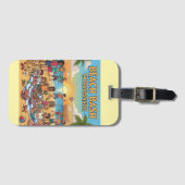 Ansammlung am Strand Gepäckanhänger (Vorderseite (Horizontal))