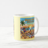 Ansammlung am Strand Kaffeetasse (VorderseiteRechts)