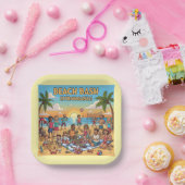 Ansammlung am Strand Pappteller (Party)