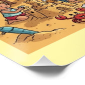 Ansammlung am Strand Poster (Ecke)