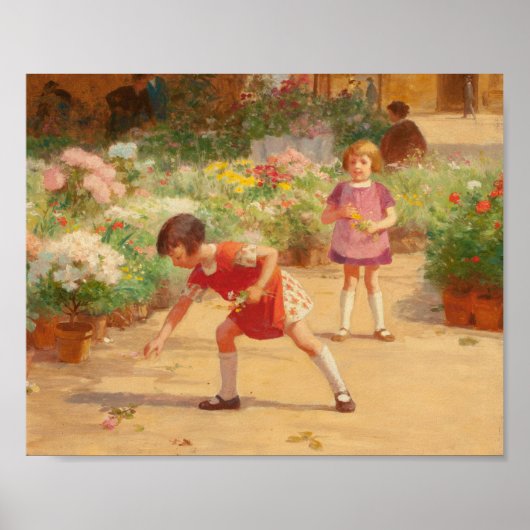 Ansammlung Blume | Victor Gabriel Gilbert Poster (Vorne)