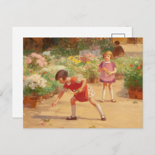 Ansammlung Blume | Victor Gabriel Gilbert Postkarte (Vorne/Hinten)