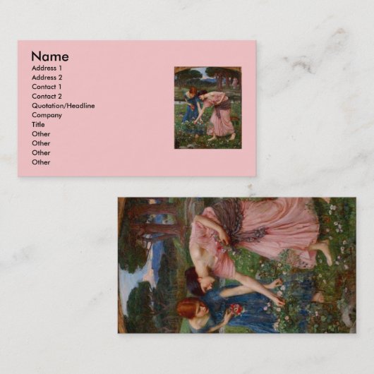 Ansammlung Blume Visitenkarte (Vorne/Hinten)