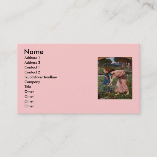 Ansammlung Blume Visitenkarte (Vorderseite)