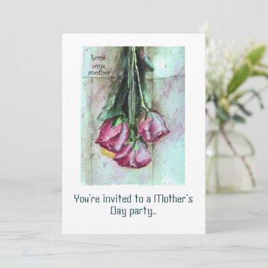 Ansammlung der Einladungs-Mutter Tages Einladung (Stehend Vorderseite)