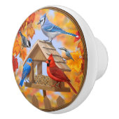 Ansammlung der Herbst-Vogelzuführung Keramikknauf (Rechts)