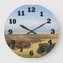 Ansammlung der Herden Große Wanduhr