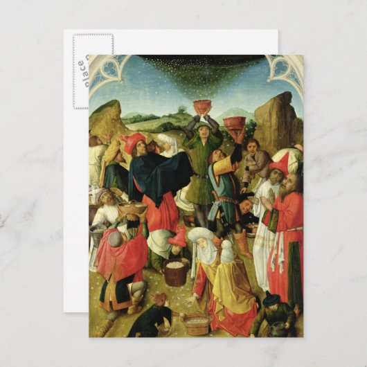 Ansammlung der Manna Postkarte (Vorne/Hinten)