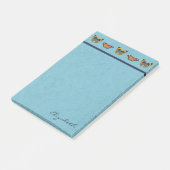 Ansammlung der Schmetterlinge Post-it Klebezettel (angewinkelt)