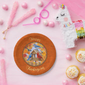 Ansammlung der Vogelzuführung Herbstorange Pappteller (Party)