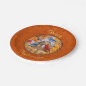 Ansammlung der Vogelzuführung Herbstorange Pappteller (Schrägansicht)