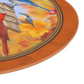 Ansammlung der Vogelzuführung Herbstorange Schneidebrett (Ecke)