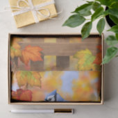 Ansammlung der Vogelzuführung Herbstorange Seidenpapier (Geschenk)