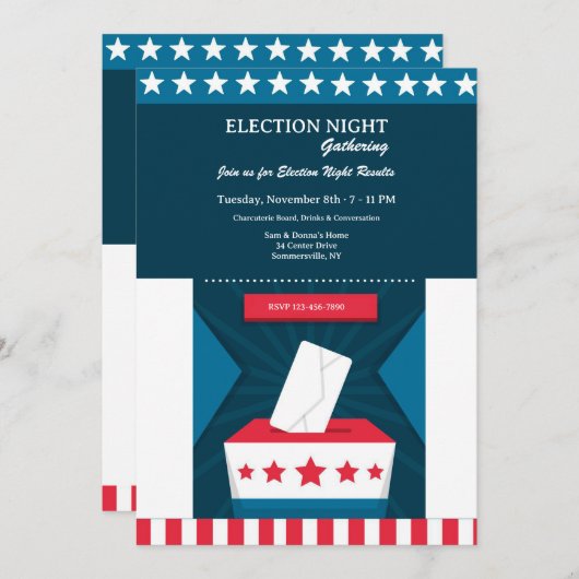 Ansammlung der Wahl Einladung (Vorne/Hinten)