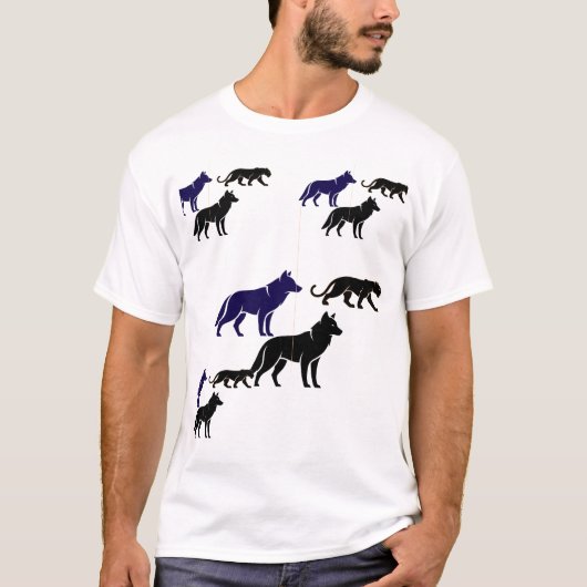 Ansammlung der Wilden Spirituosen: Wolf, Panther u T-Shirt (Vorderseite)