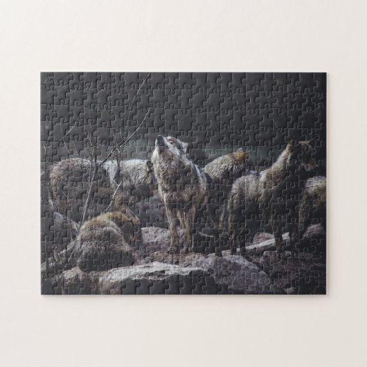 Ansammlung des Wolf-Packs Puzzle (Horizontal)