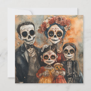 Ansammlung Dia de los Muertos Einladung