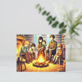 Ansammlung einer Familie Postkarte (Stehend Vorderseite)