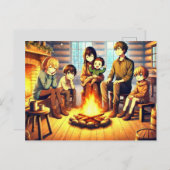 Ansammlung einer Familie Postkarte (Vorne/Hinten)