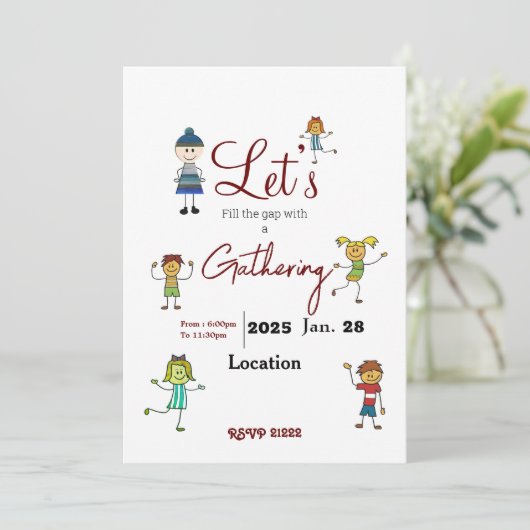 Ansammlung Einladung (Stehend Vorderseite)