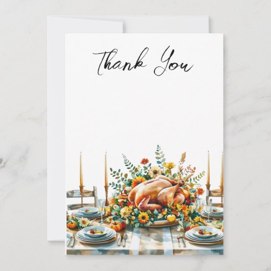 Ansammlung Erntedank Abendessen Einladung (Rückseite)