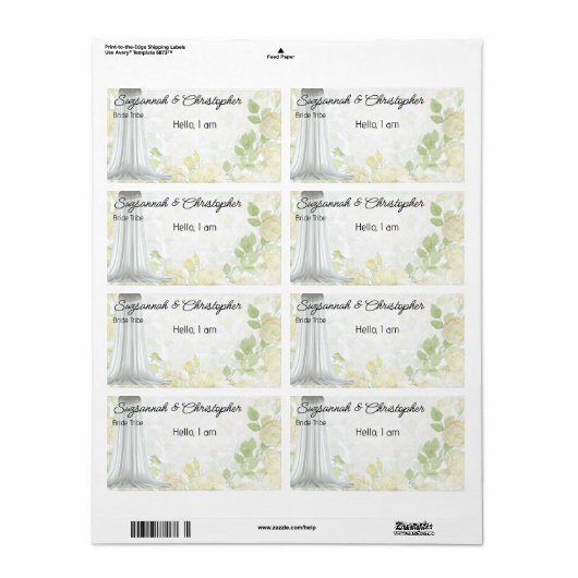 Ansammlung Floral Border Label (Vorne)