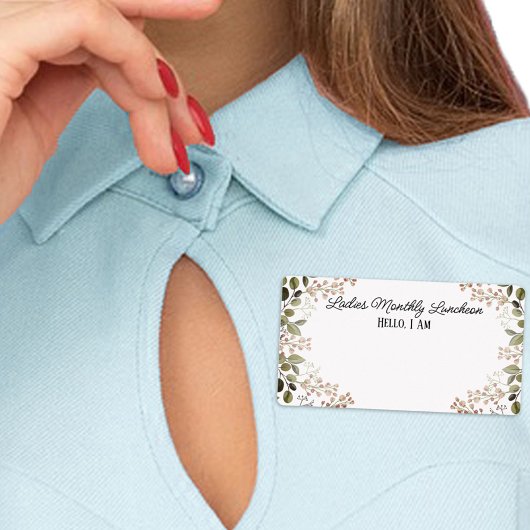 Ansammlung Floral Border Label