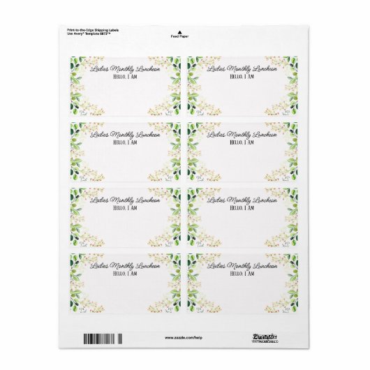 Ansammlung Floral Border Label (Vorne)