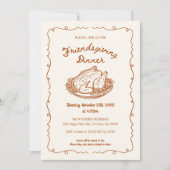 Ansammlung Friendsgiving Dinner Party Einladung (Vorderseite)