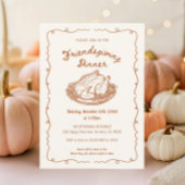 Ansammlung Friendsgiving Dinner Party Einladung